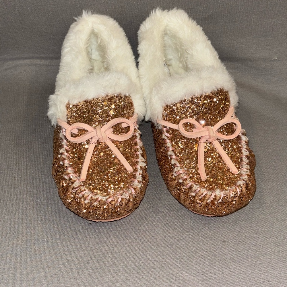 Crewcuts sparkly moccasins kids size 2 brand new - Picture 1 of 6